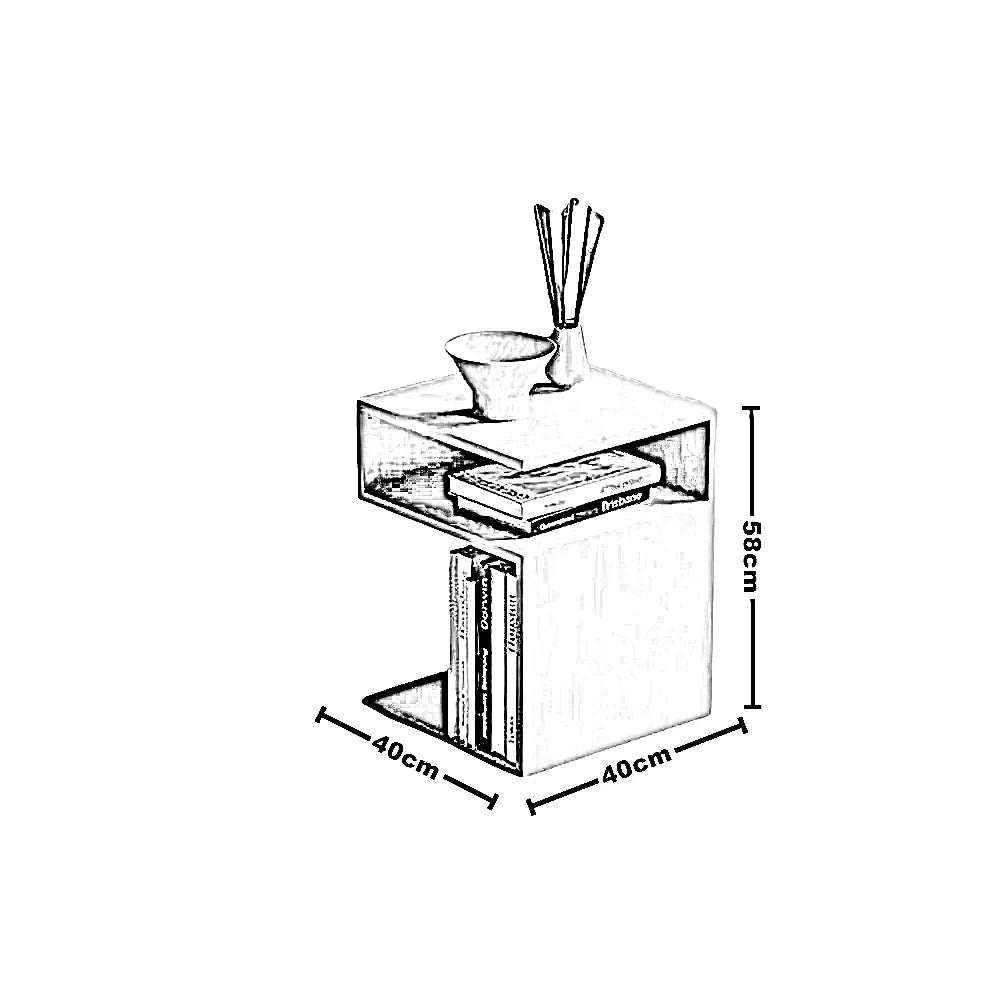 ترابيزة جانبية ام دي اف، 40*40*58 سم