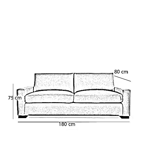 كنبة خشب زان، 180*80*75 سم
