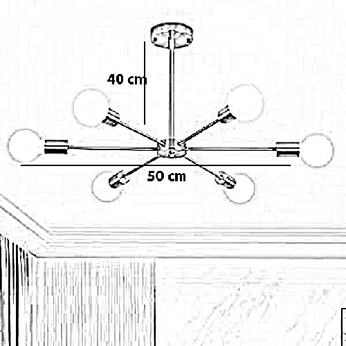 نجفة ستيل، 50*40 سم