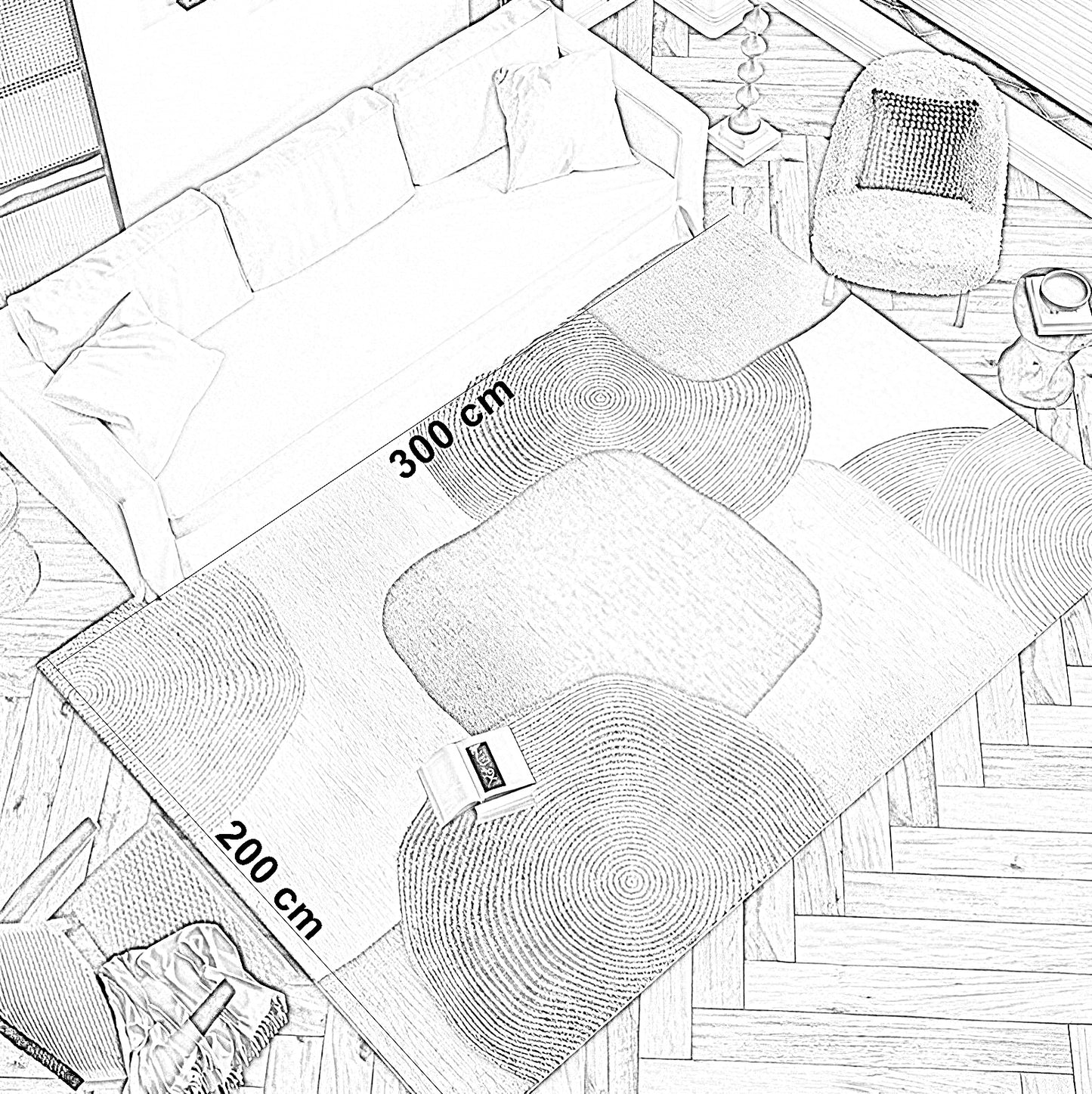 سجادة قطن و حرير، 200*300 سم