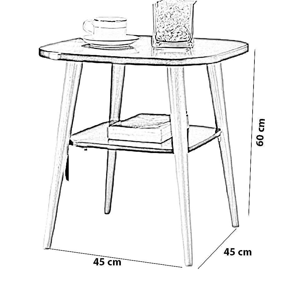 ترابيزة جانبية خشب ام دي اف وموسكي، 45*45*60 سم