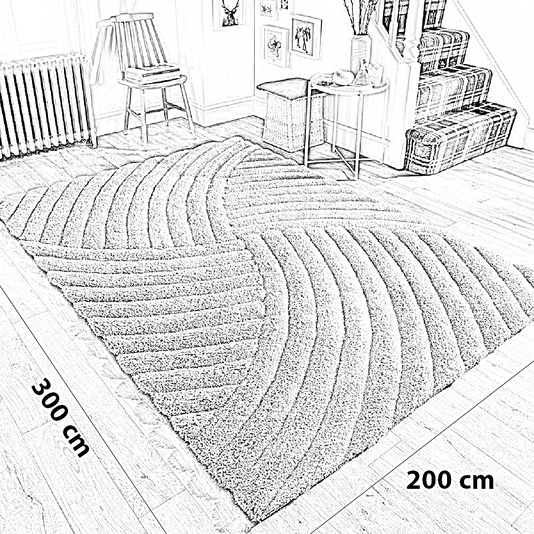 سجادة قطن و حرير، 200*300 سم