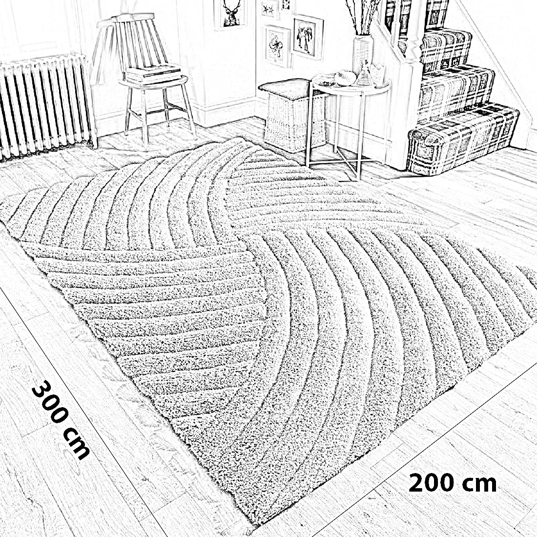 سجادة قطن و حرير، 200*300 سم