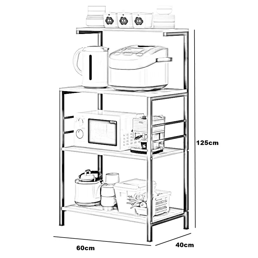 وحدة تخزين للمطبخ، خشب ام دي ف 60*40*125 سم