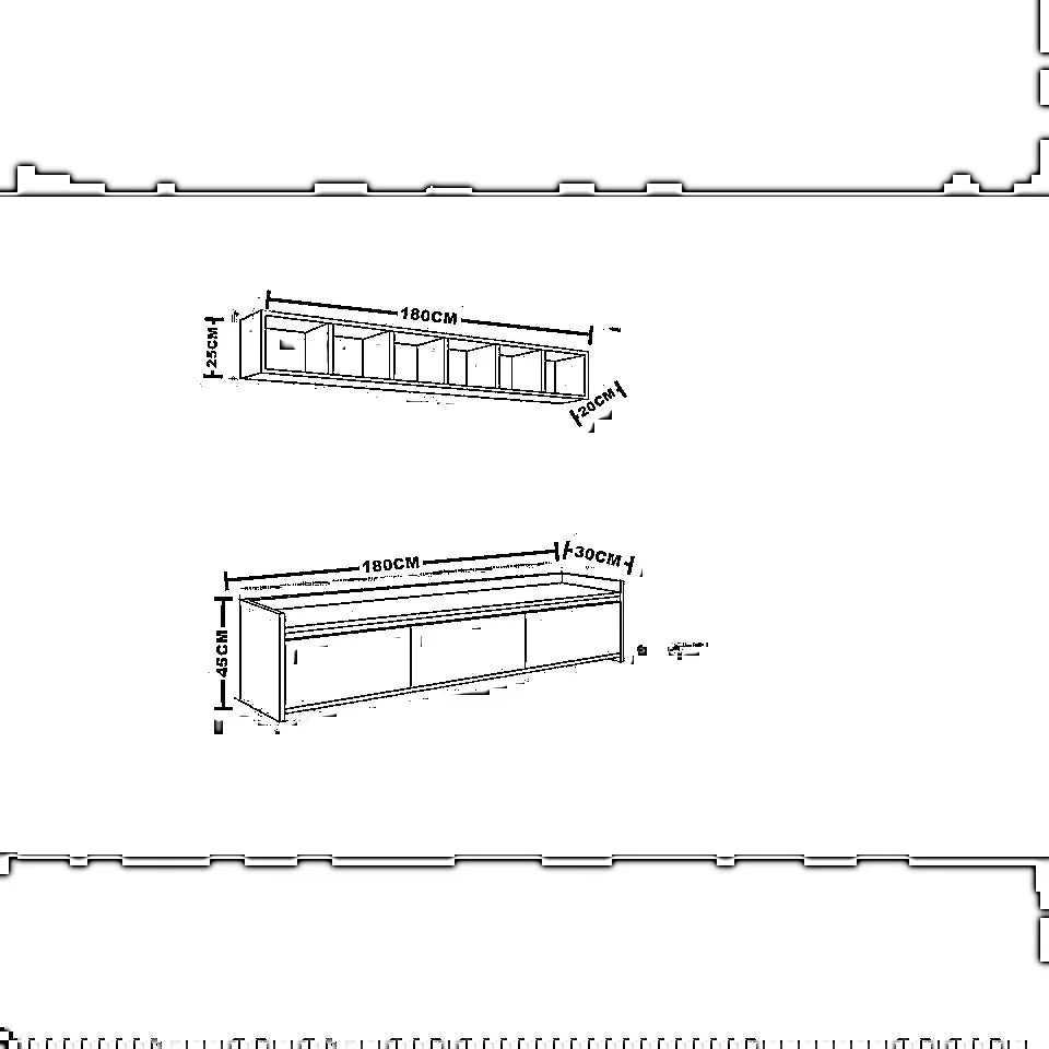 ترابيزة تليفزيون ام دي اف، قطعتين