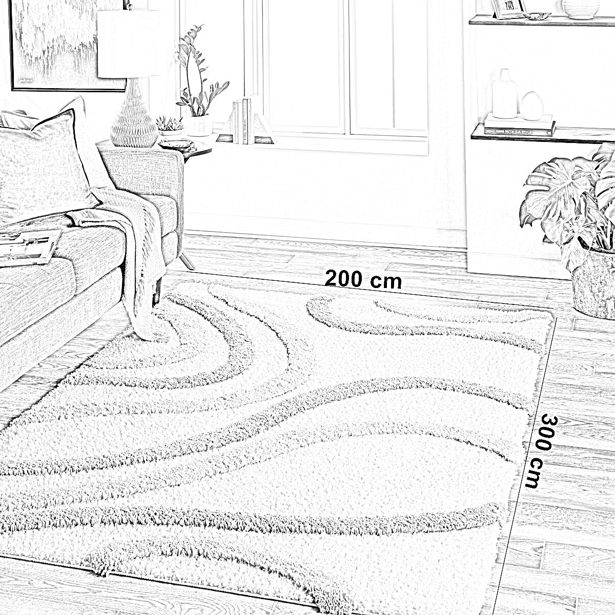 سجادة قطن و حرير، 200*300 سم