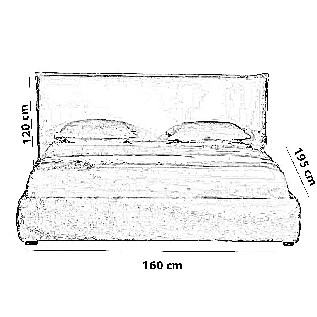 سرير كينج خشب كونتر و موسكي، 160*195*120 سم