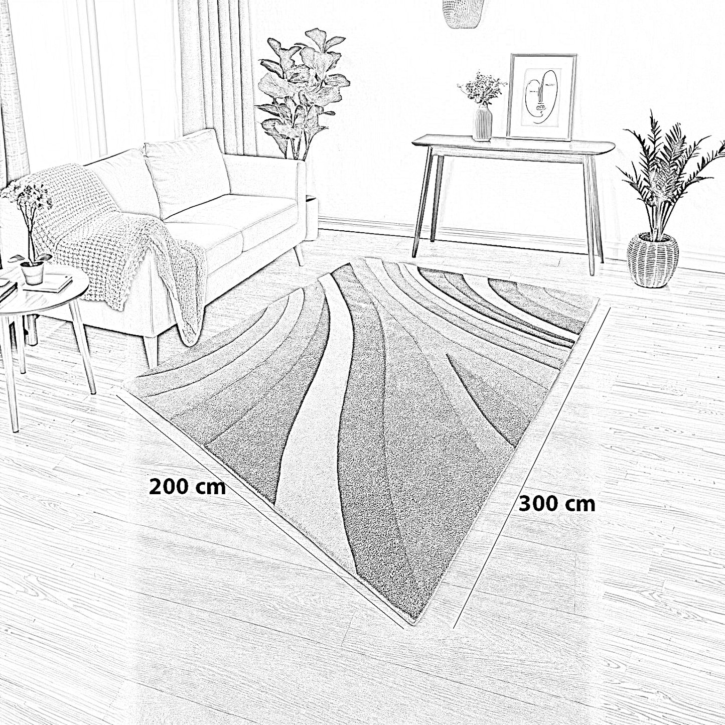 سجادة قطن و حرير، 200*300 سم