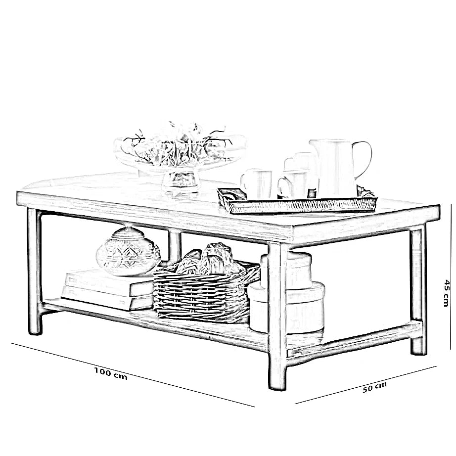 ترابيزة قهوة معدن، 100*50*45 سم