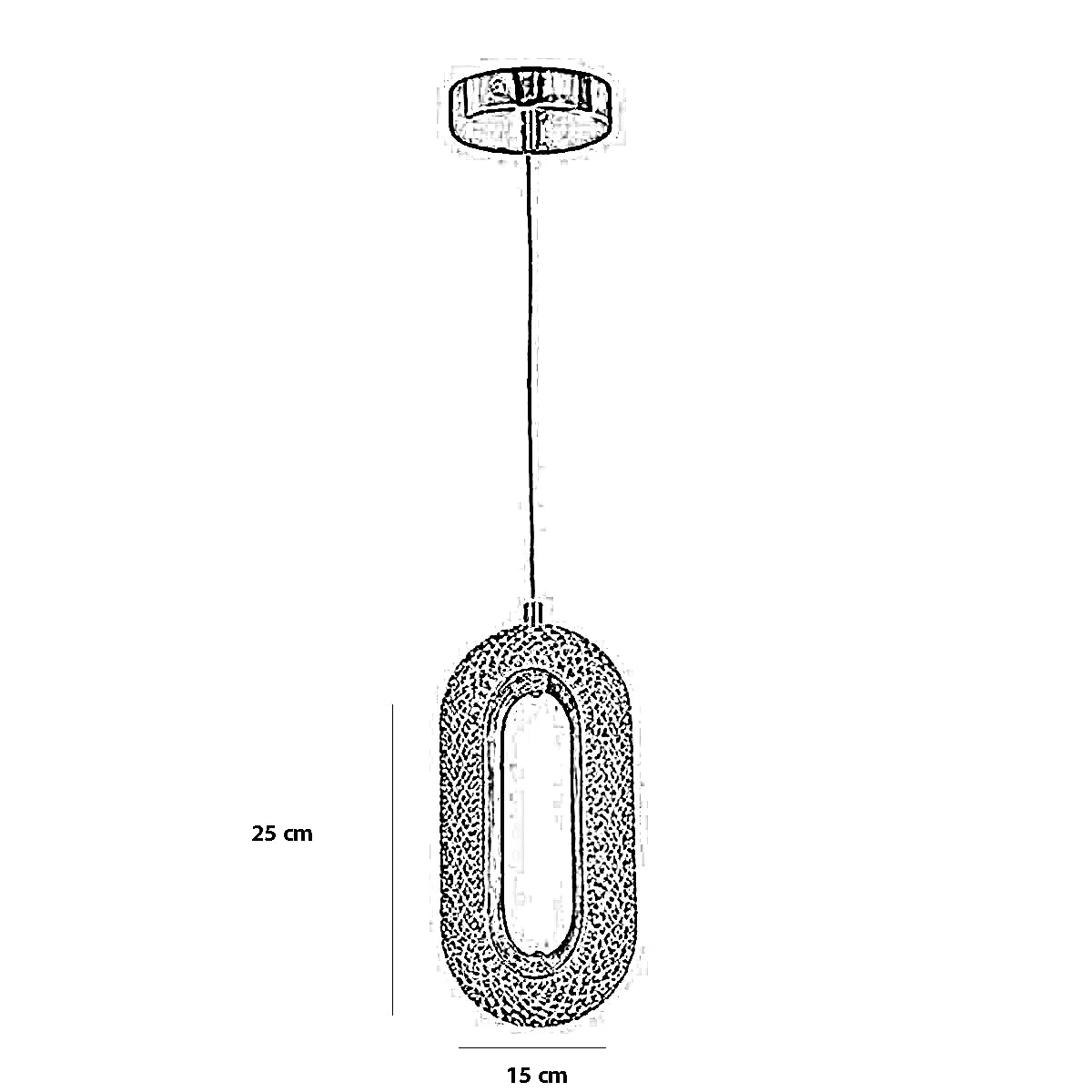 نجفة أكريليك، 15*25 سم
