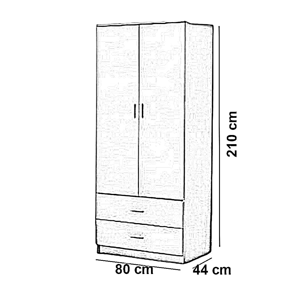 دولاب خشب ام دي اف، 80*44*210 سم