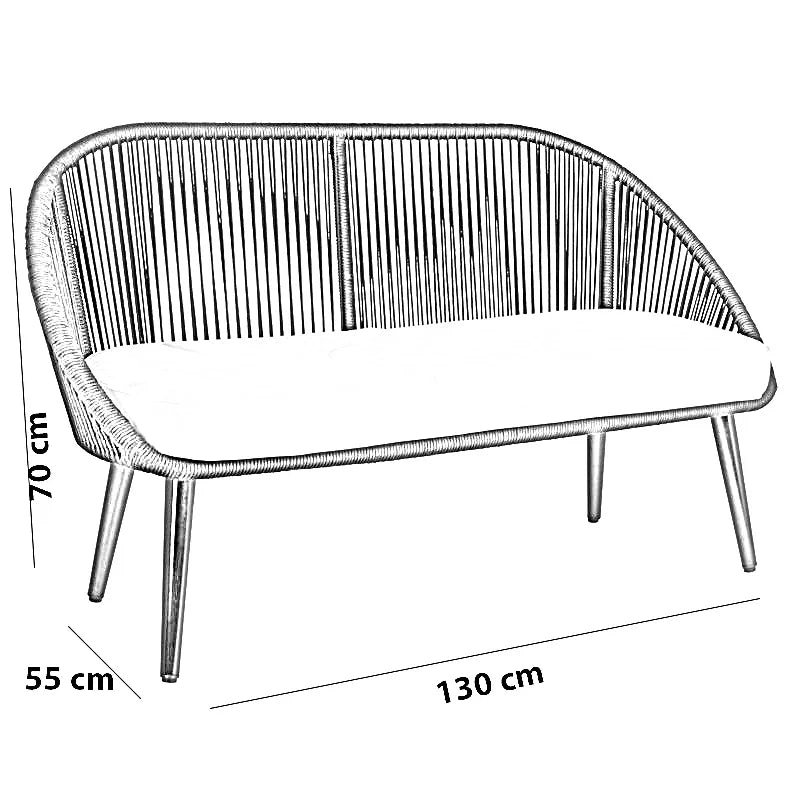 طقم خارجي ستيل و دوبار، 4 قطع