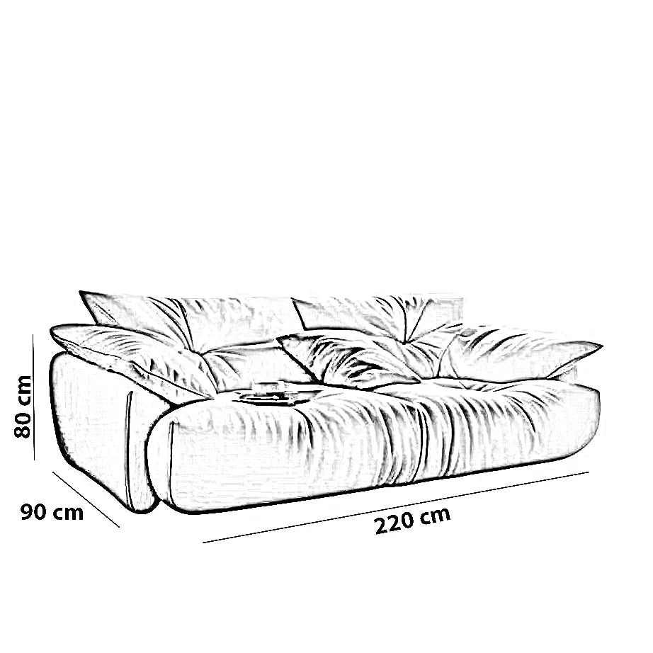 كنبة خشب زان، 220*90*80 سم