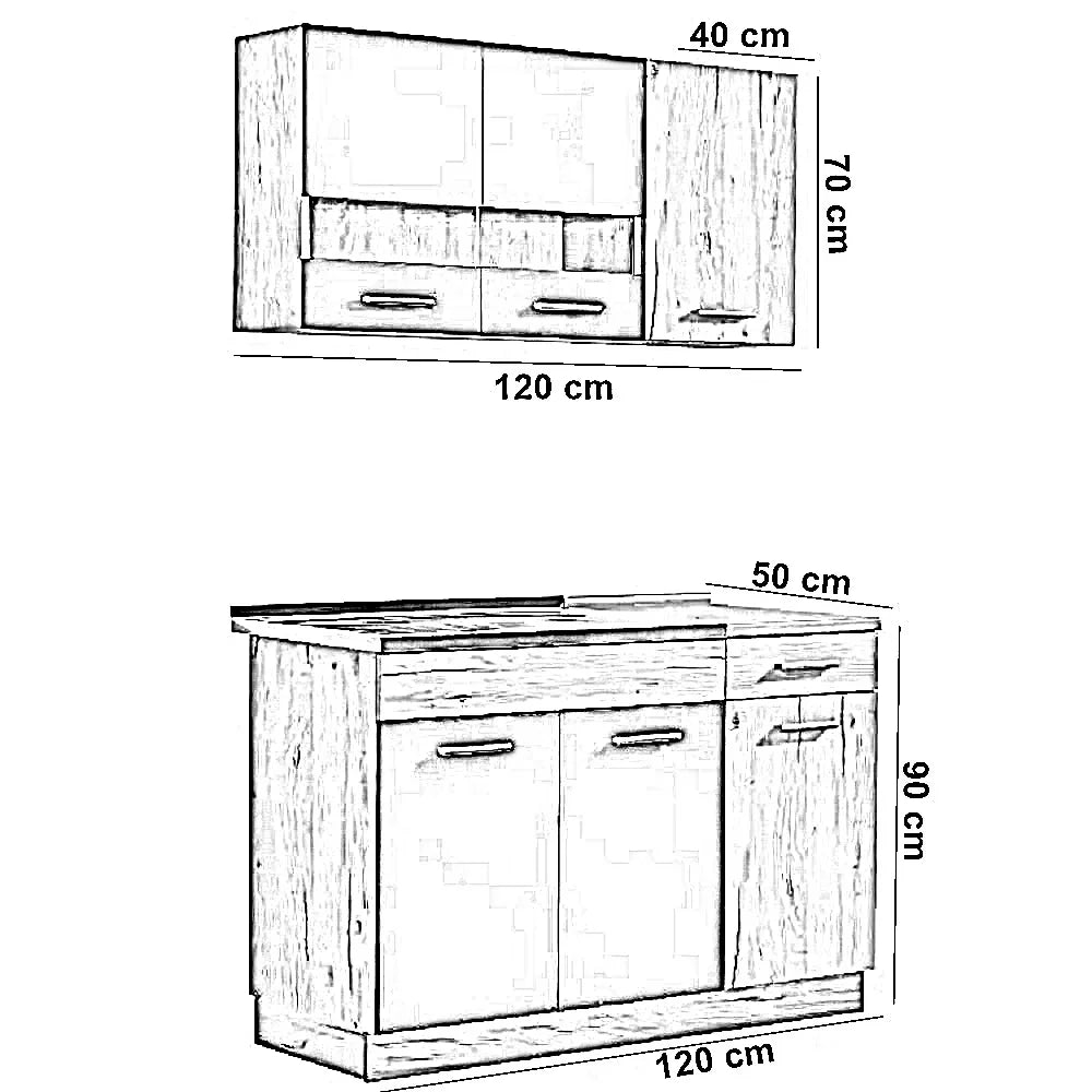 مطبخ ام دي اف أسباني، قطعتين