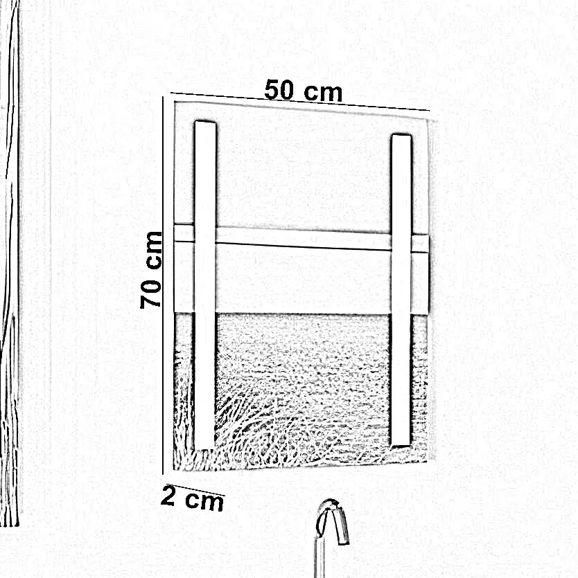 مرايا حائط ليد، 50*2*70 سم