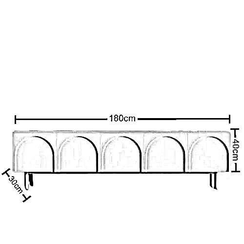 ترابيزة تليفزيون ام دي اف، 180*30*40 سم