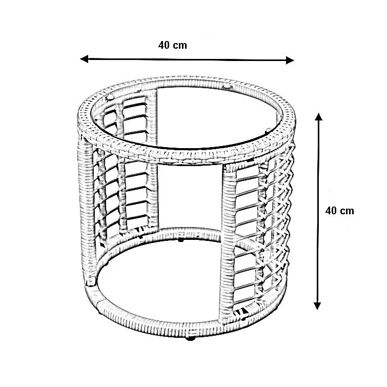 طقم خارجي ستيل و راتان، 3 قطع
