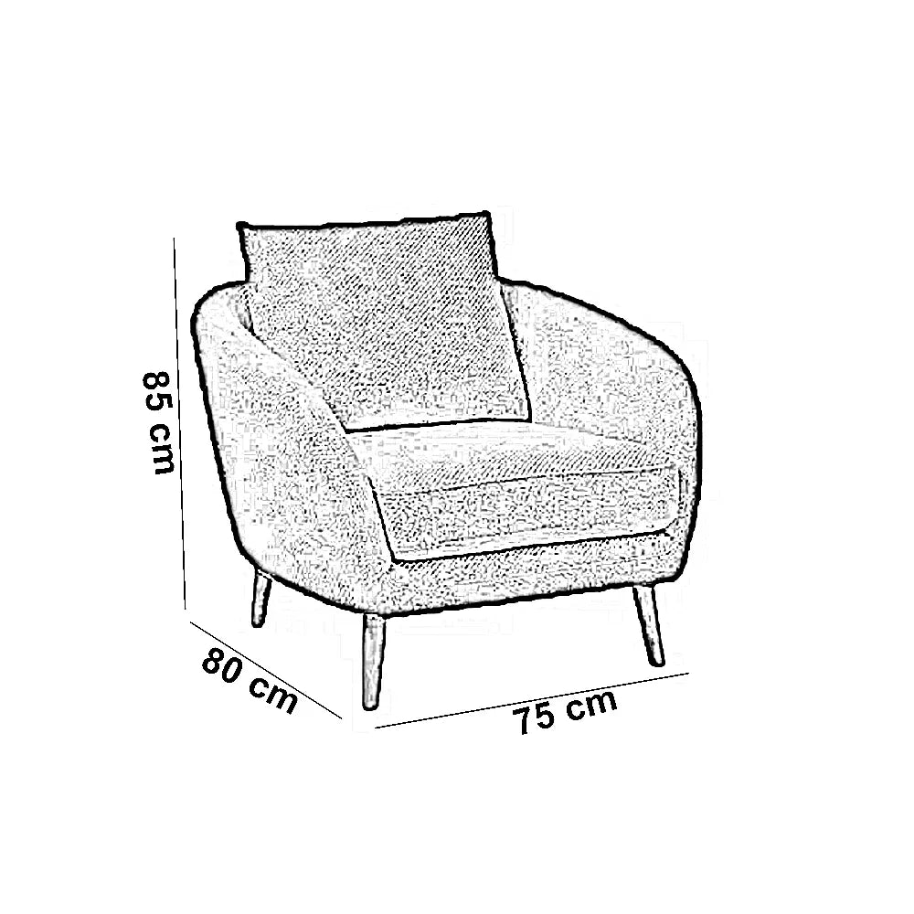 كرسي خشب زان، 75*80*85 سم