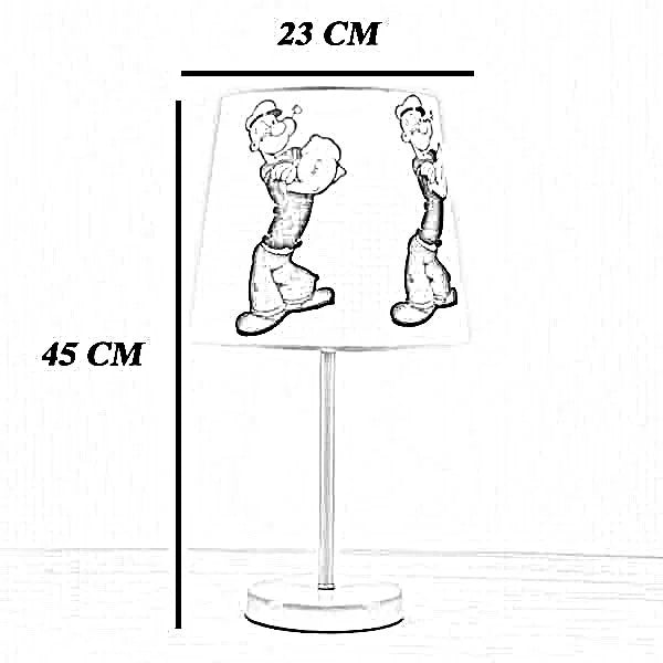 أباجورة أطفال معدن، 23*45 سم