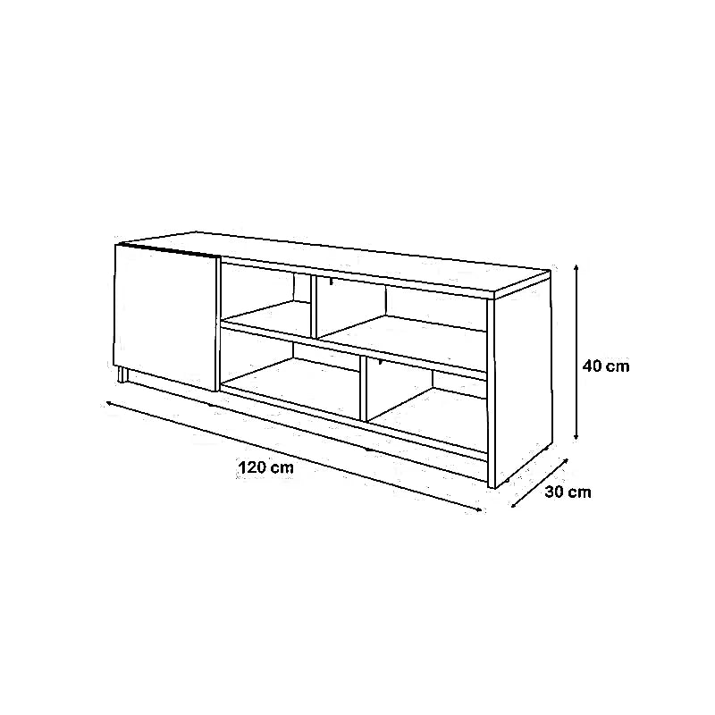ترابيزة تليفزيون ام دي اف، 120*30*40 سم