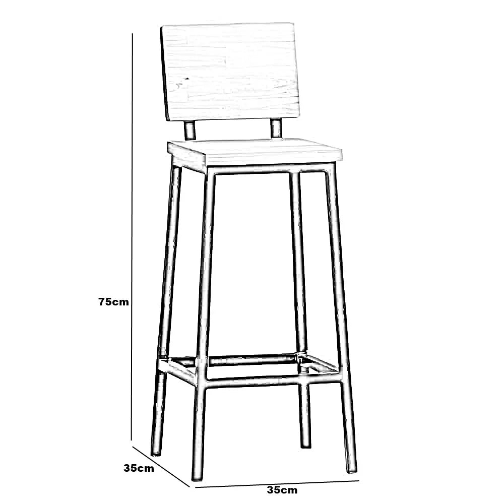 كرسي بار 35*35*75سم