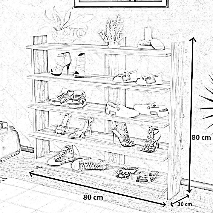 جزامة خشب ام دي اف، 80*30*80 سم