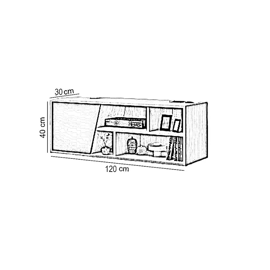 ترابيزة تليفزيون خشب ام دي اف، 120*30*40 سم