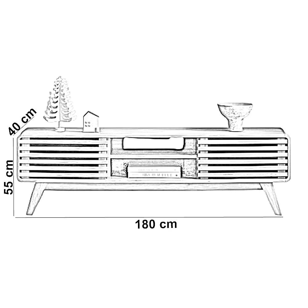 ترابيزة تليفزيون خشب كونتر، 180*40*55 سم