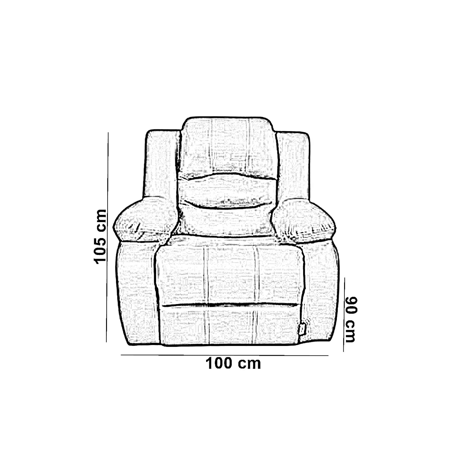 كرسي استرخاء ليزي بوي خشب زان، 100*90*105 سم - كحلي