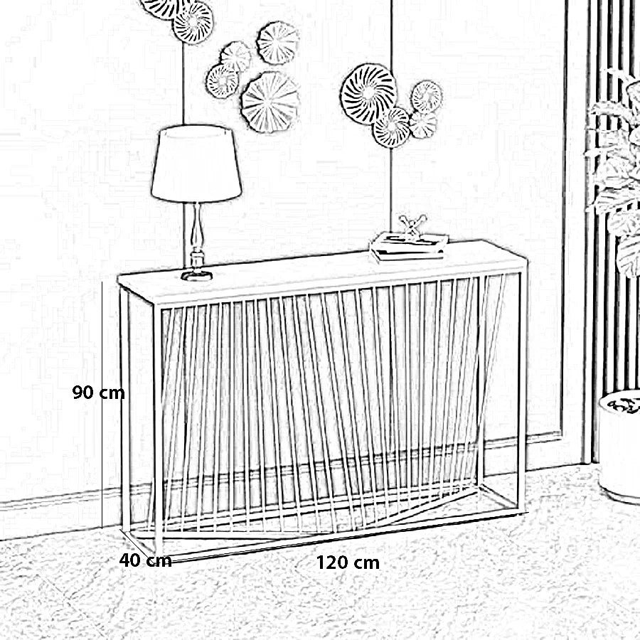 كونسول معدن، 120*40*90 سم