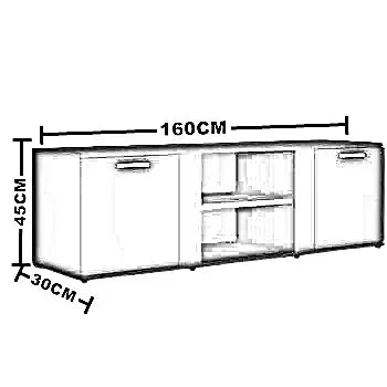 ترابيزة تليفزيون ام دي اف، 160*30*45 سم