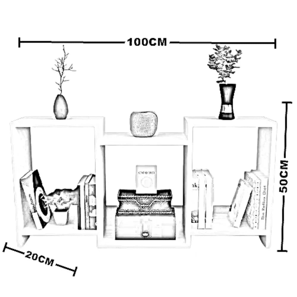 ترابيزة جانبية ام دي اف، 100*20*50 سم