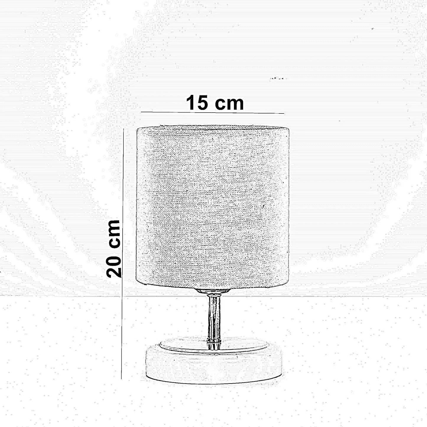 أباجورة خشب زان، 15*20 سم