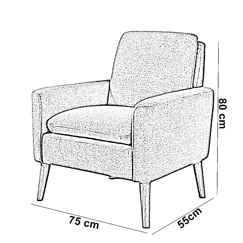 كرسي خشب زان، 75*55*80 سم