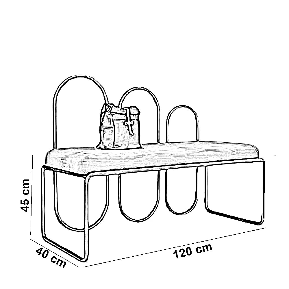 بانكيت معدن، 120*40*45 سم