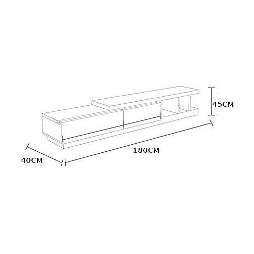 ترابيزة تليفزيون ام دي اف، 180*40*45 سم
