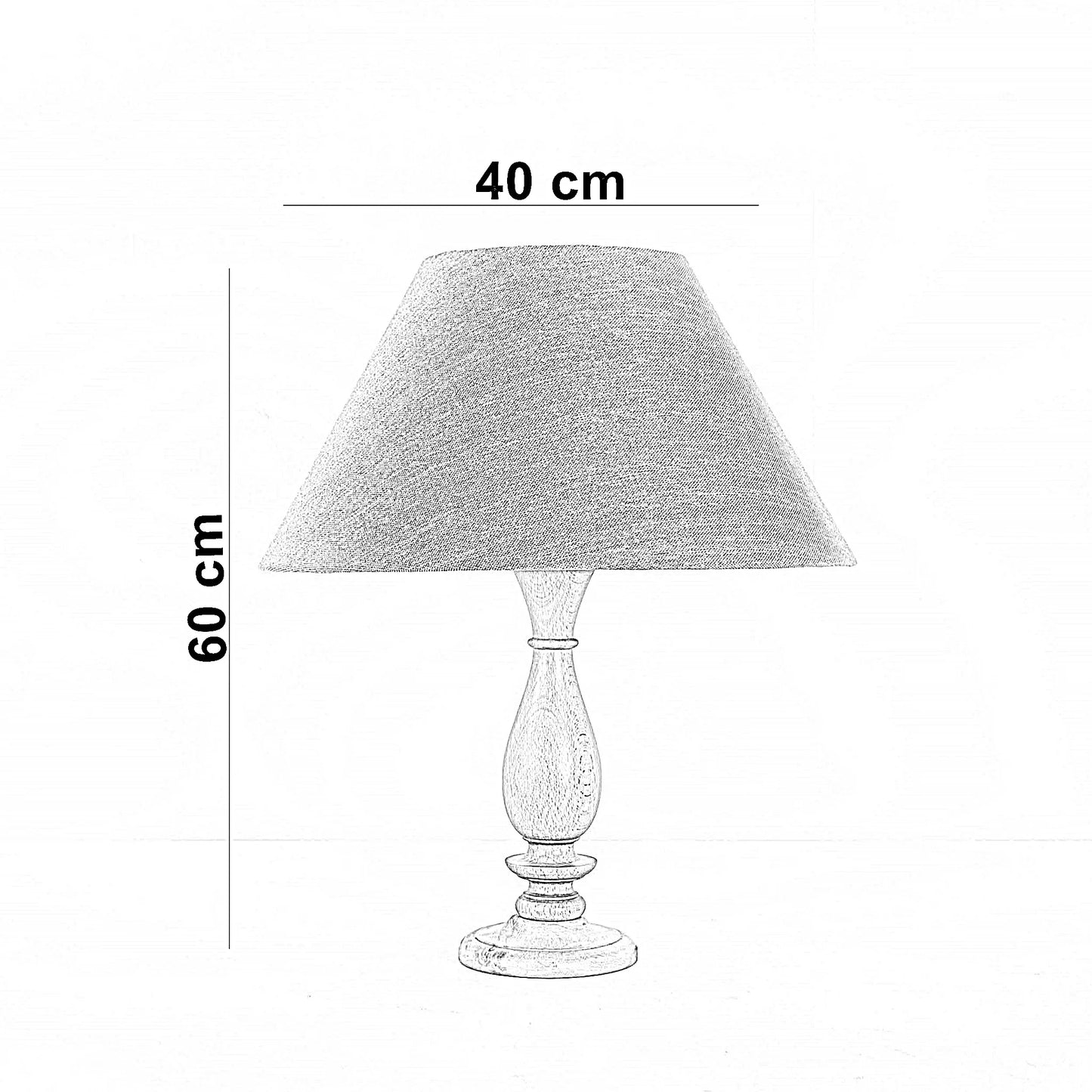 أباجورة خشب زان، 40*60 سم