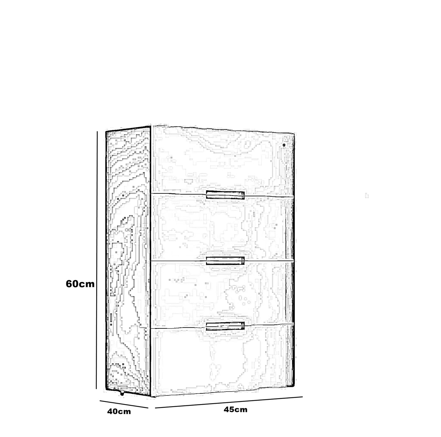 وحدة تخزين مكتبية، خشب ام دي اف 45*40*60 سم