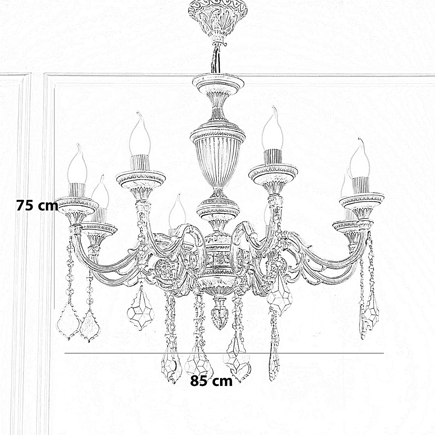 نجفة ألمنيوم، 85*75 سم