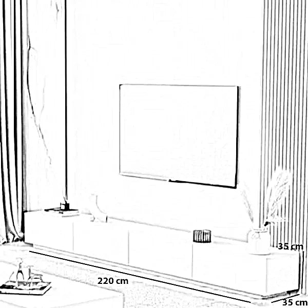 طقم ترابيزة تليفزيون مع ترابيزة قهوة، خشب ام دي اف - قطعتين