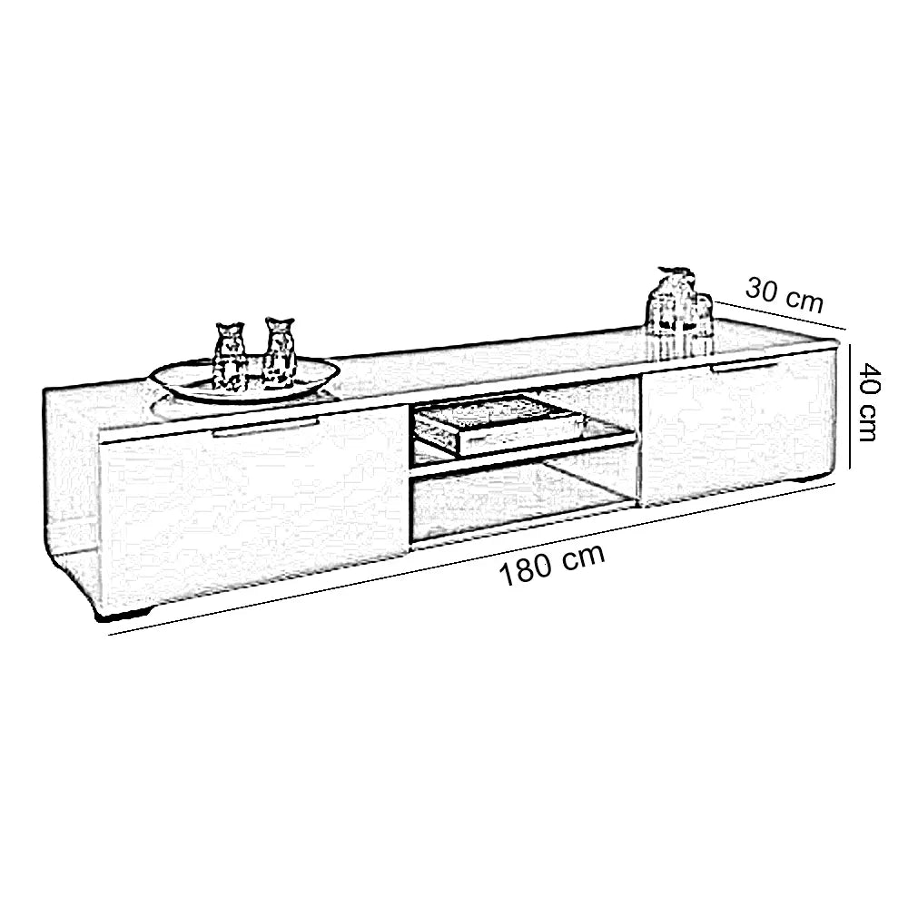 ترابيزة تليفزيون خشب ام دي اف، 180*30*40 سم