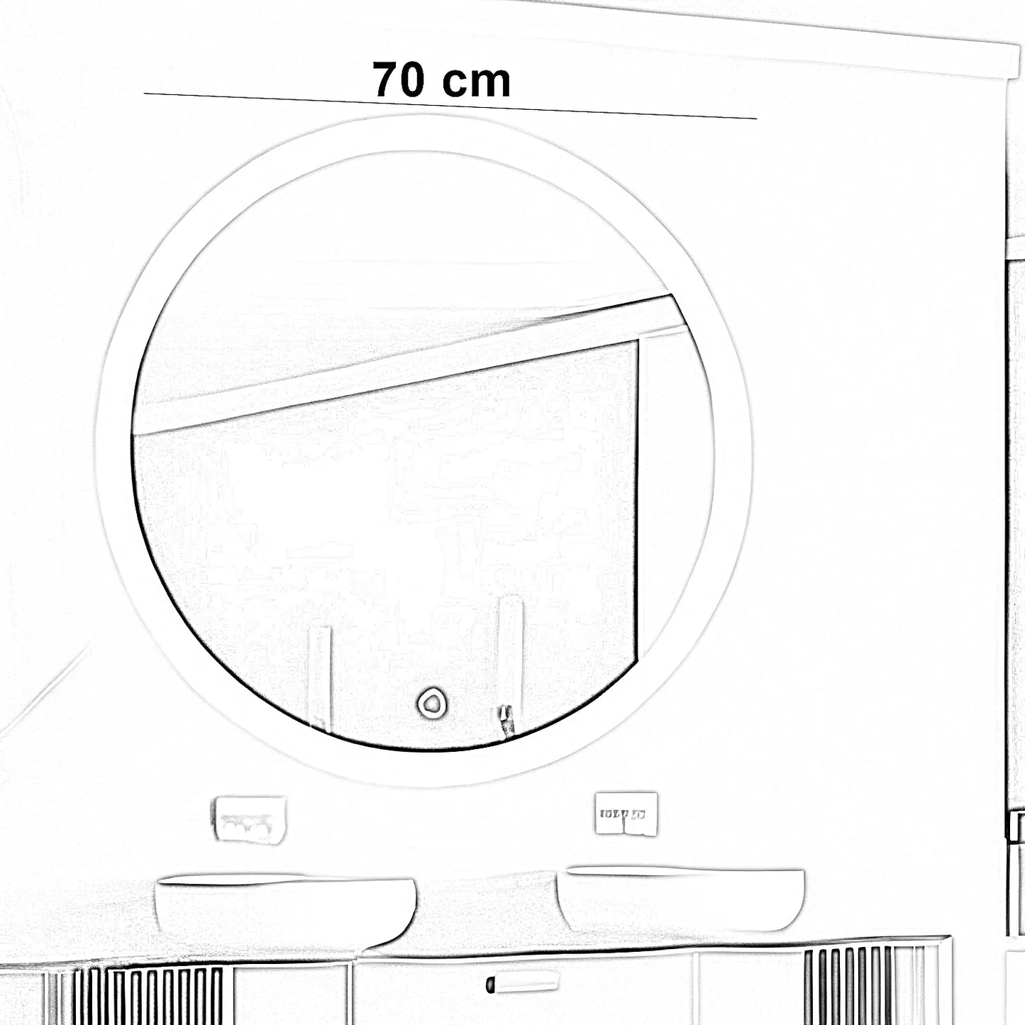 مرايا ليد سمارت، 70 سم