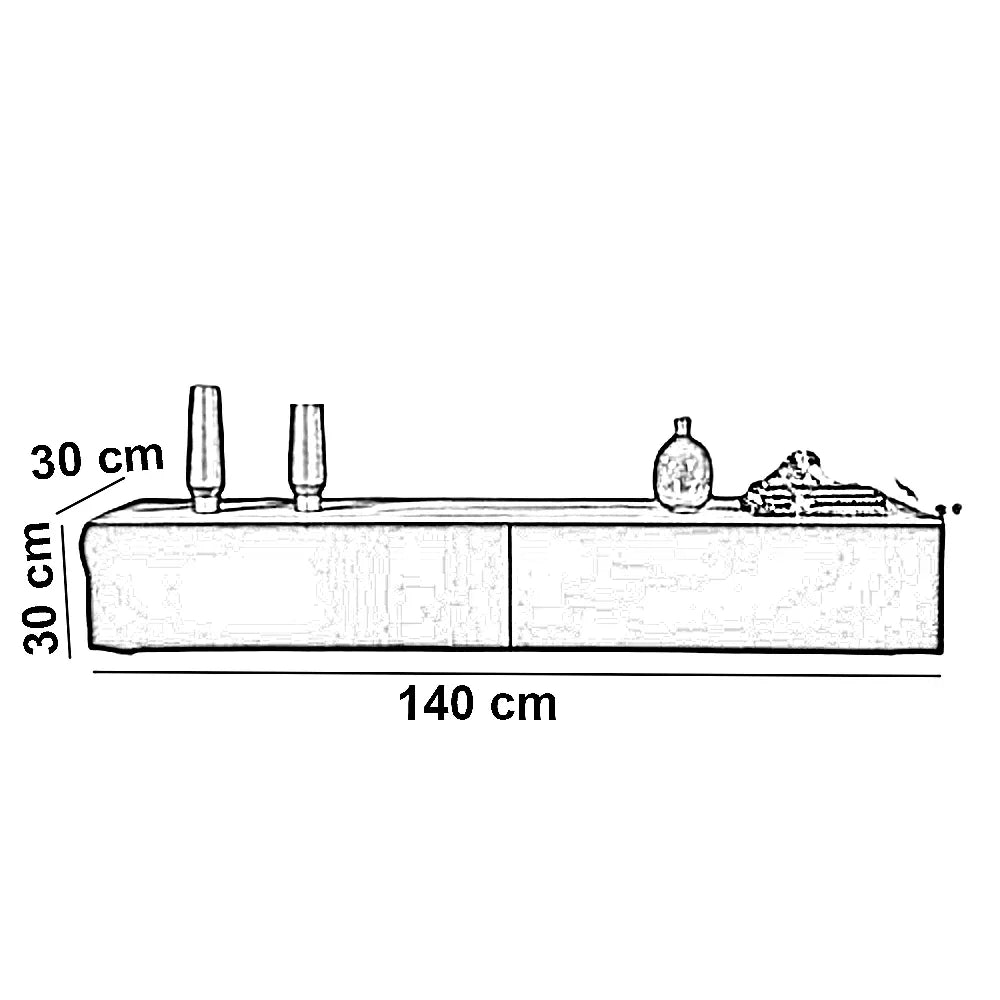 ترابيزة تليفزيون خشب ام دي اف، 140*30*30 سم