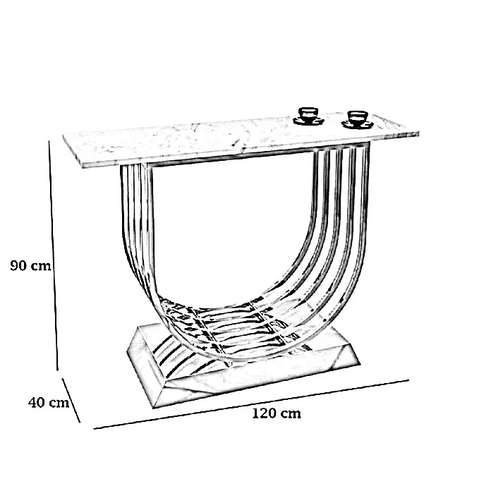 كونسول بسطح رخام، 120*40*90 سم