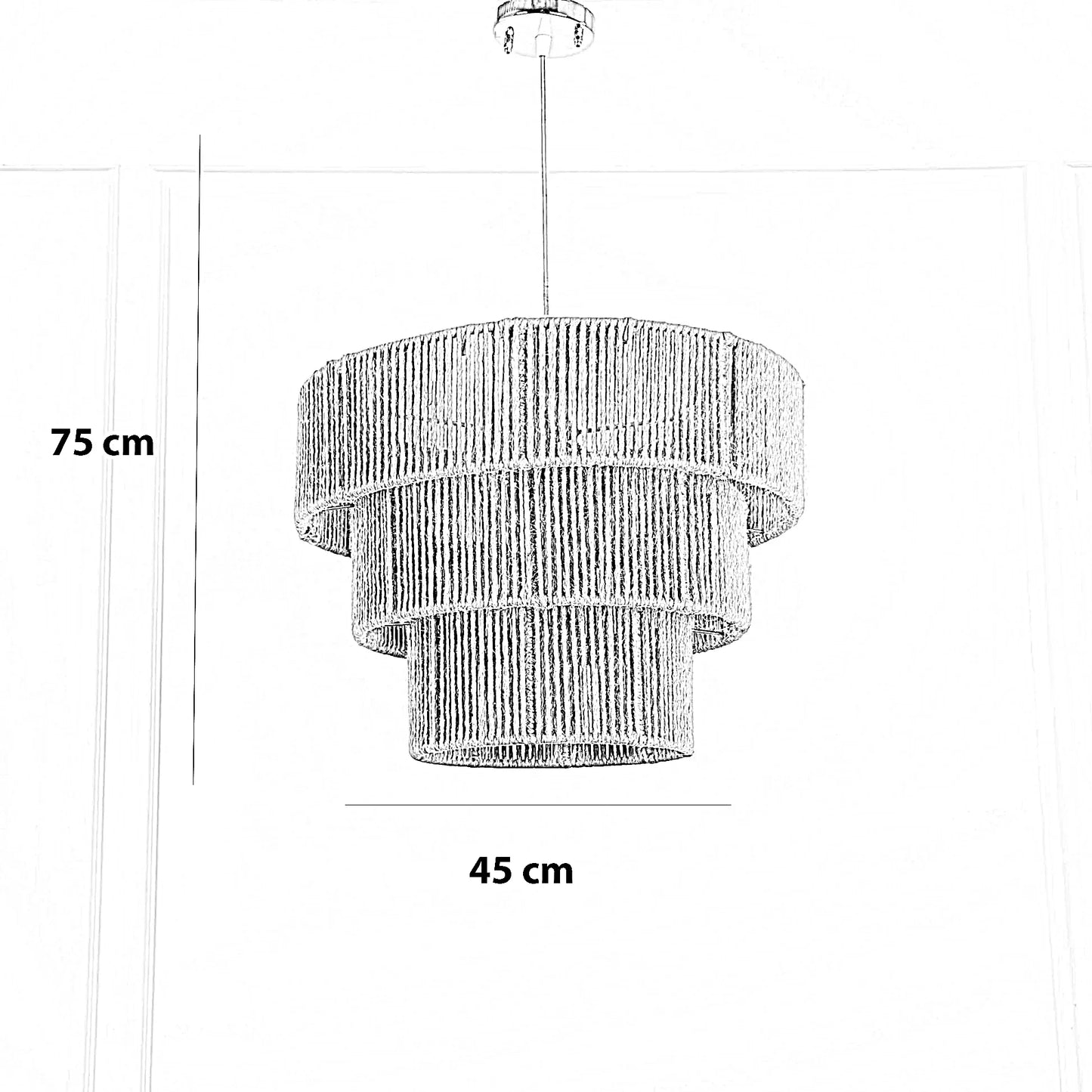 نجفة قماش، 45*75 سم