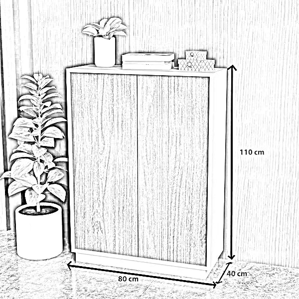 جزامة خشب ام دي اف، 80*40*110 سم