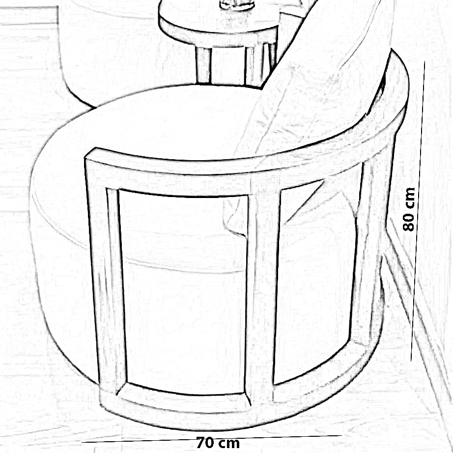 كرسي خشب زان، 70*70*80 سم