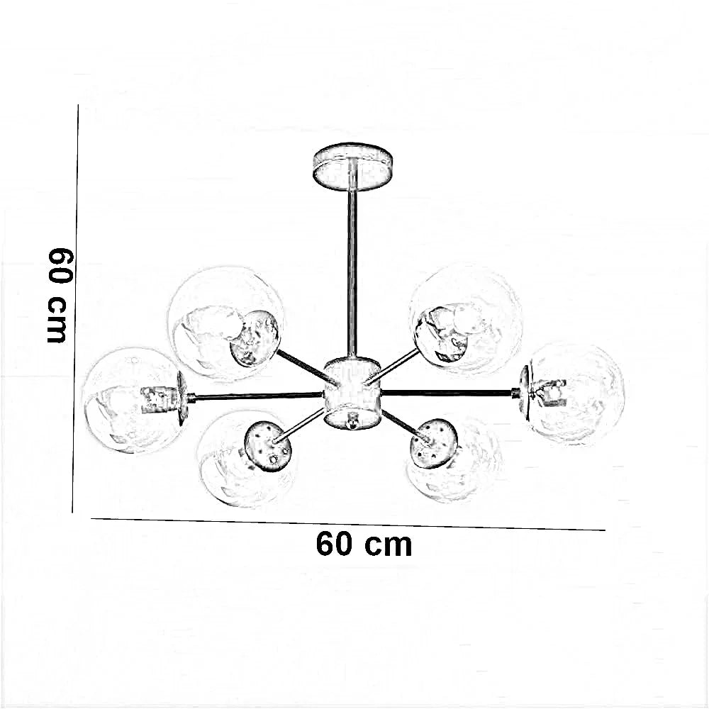 نجفة ستيل، 60*60 سم
