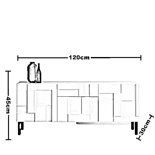 ترابيزة تليفزيون ام دي اف، 120*30*40 سم