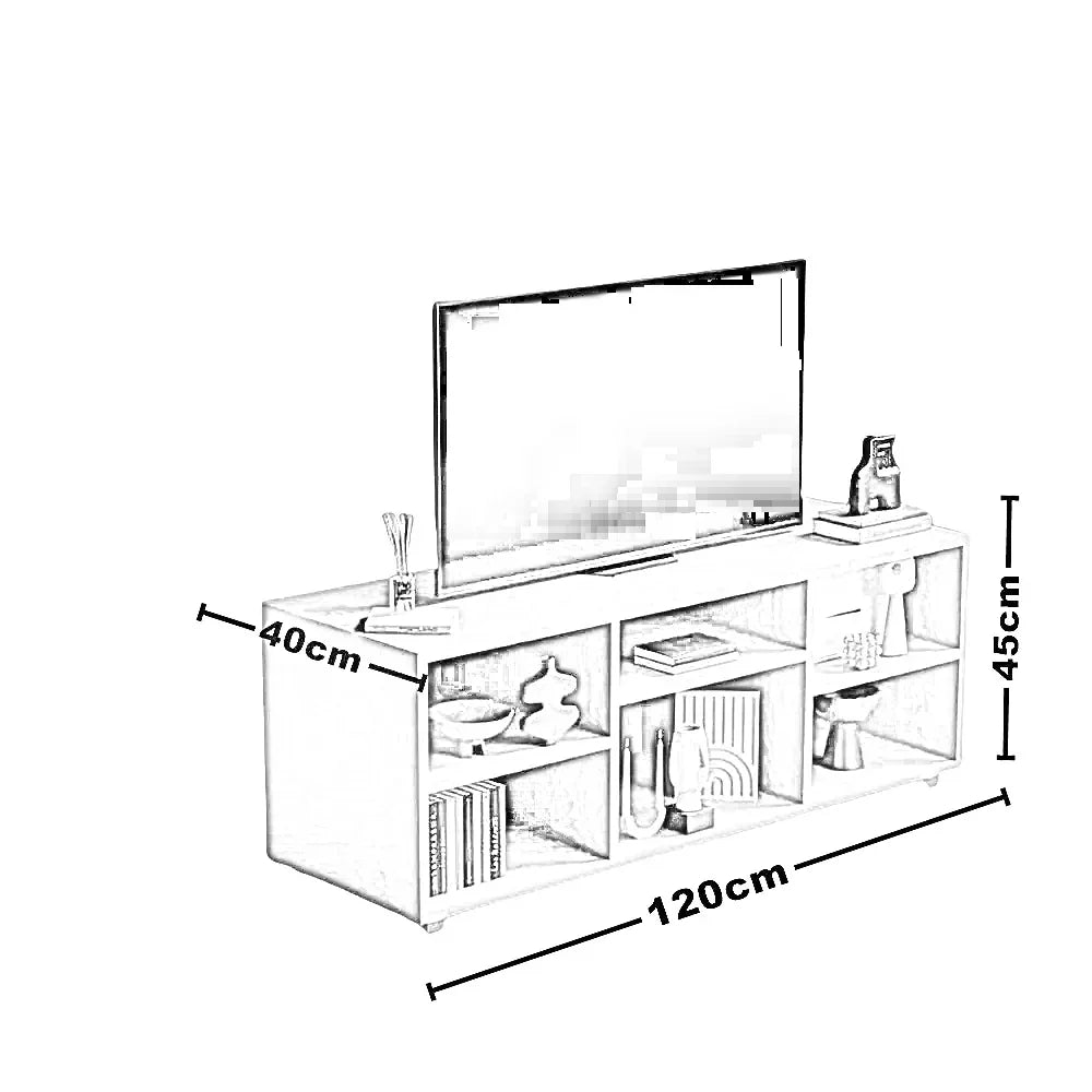 ترابيزة تليفزيون ام دي اف، 120*40*45 سم